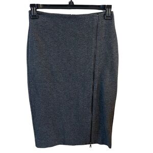 Three dots skirt midi length gray pencil size medium NWOT zipper